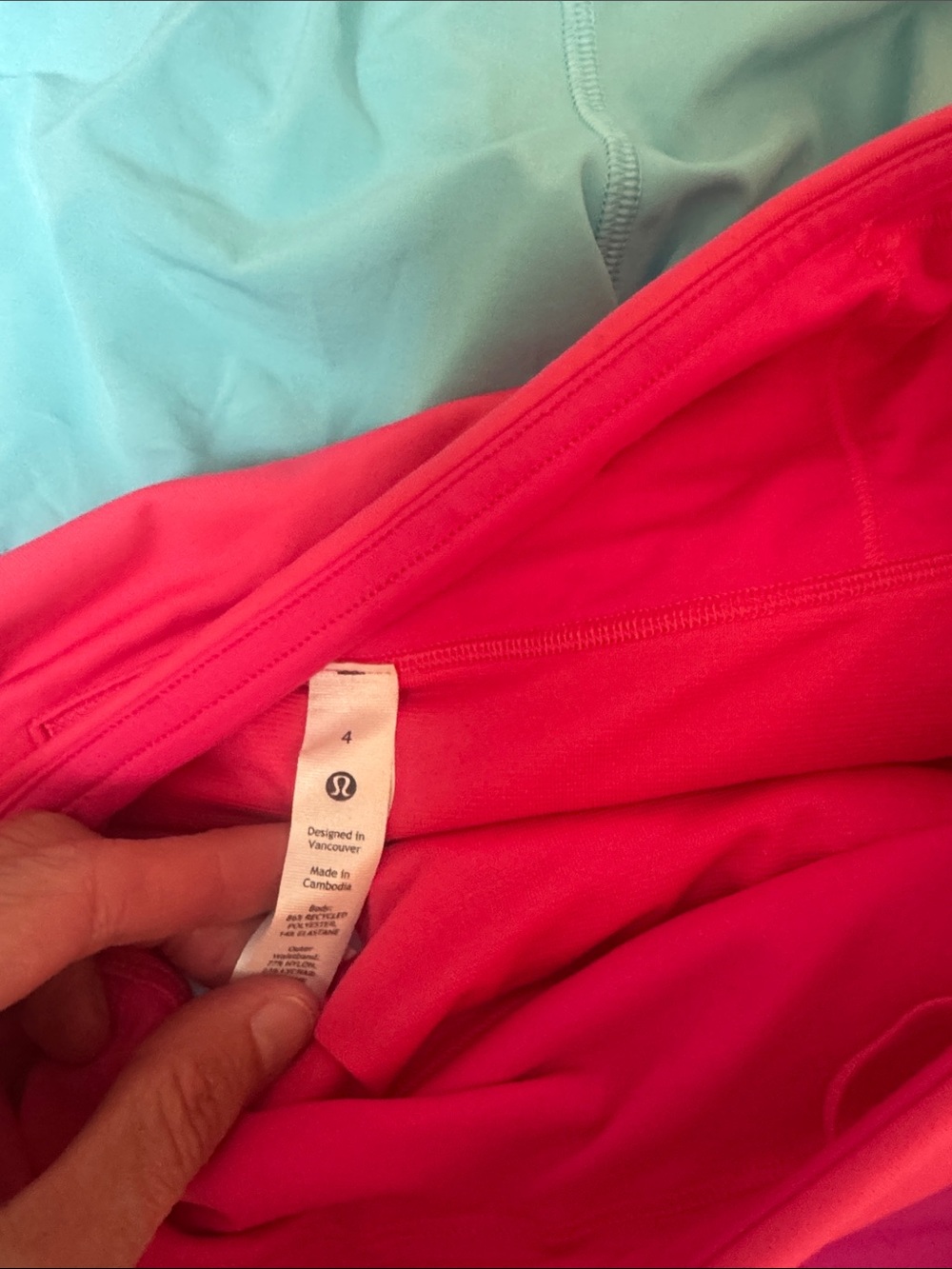 lululemon athletica Athletic Shorts Trio in Aqua, Coral, Magenta - Picture 3 of 5